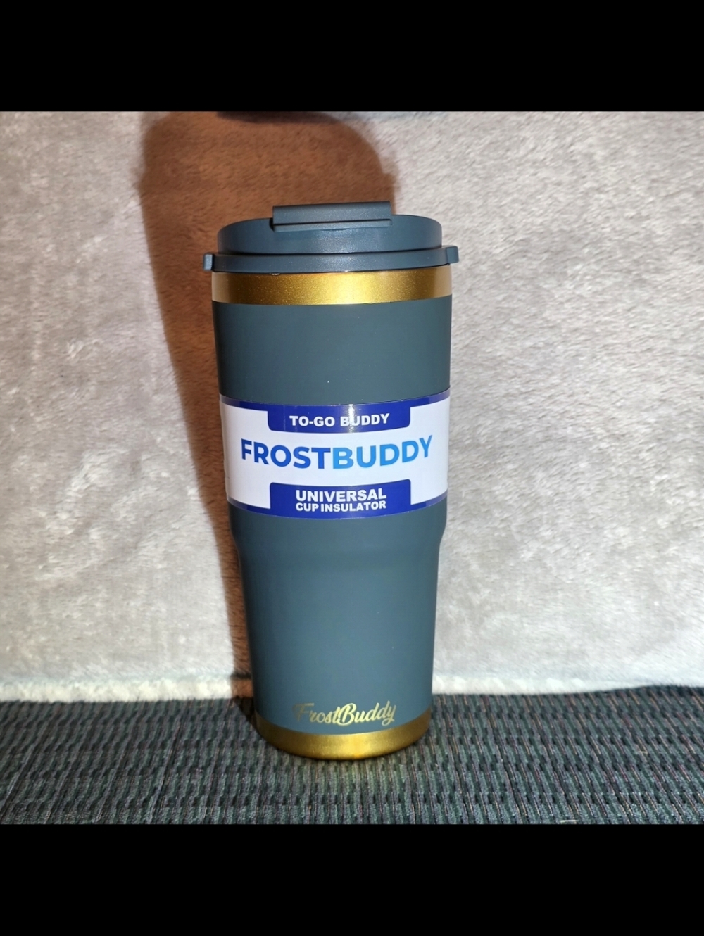 Forest Green Insulated Tumbler with Gold Accents